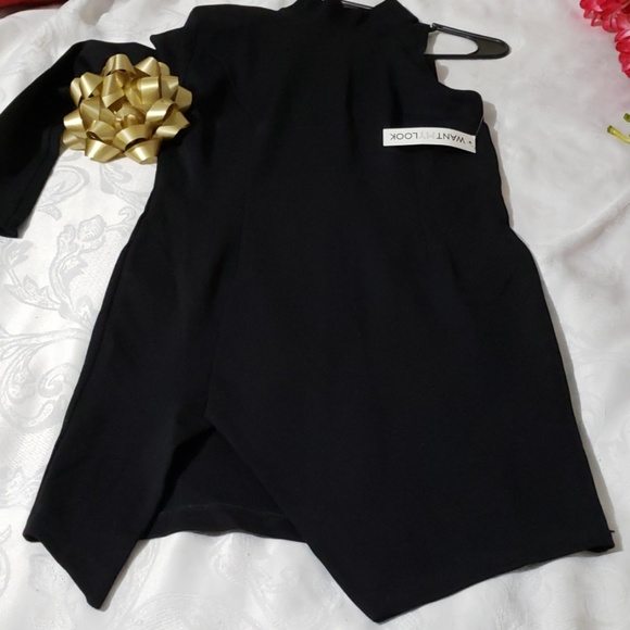 WANTMYLOOK black tulum midi dress asymmetrical S - Picture 4 of 8